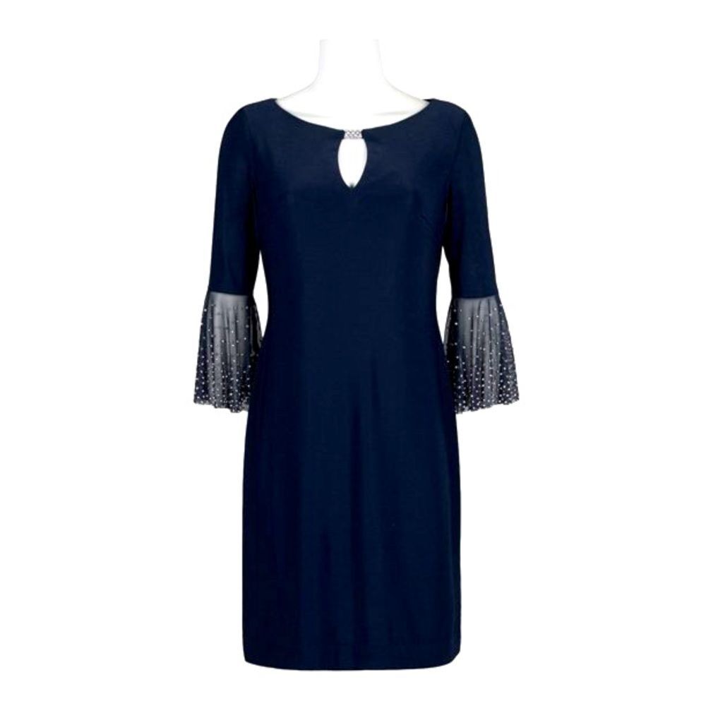 Jackie Jon New York dress 3/4 bell beaded sleeves Merlot Dress Women's Size 10
